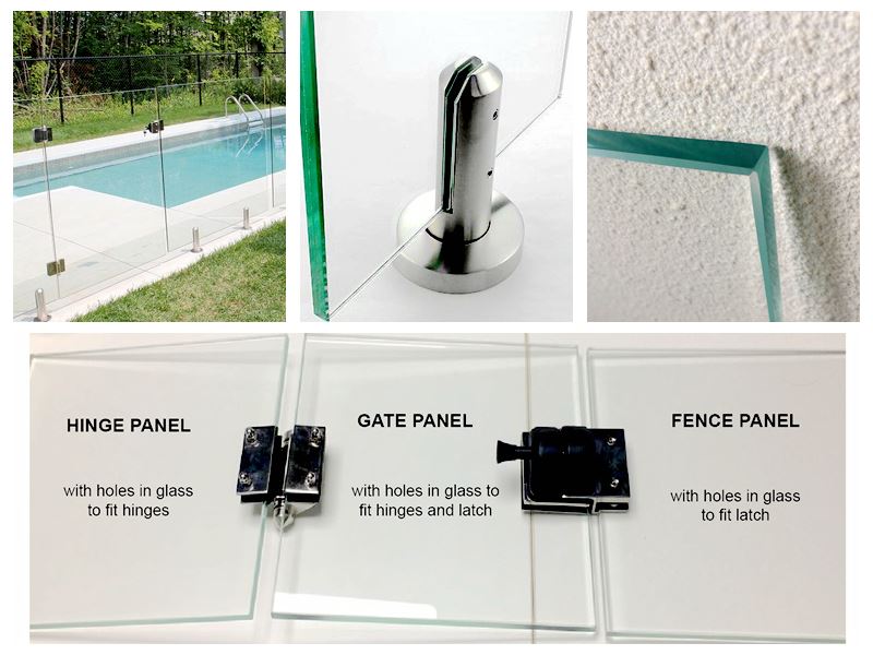 glass fence and gate
