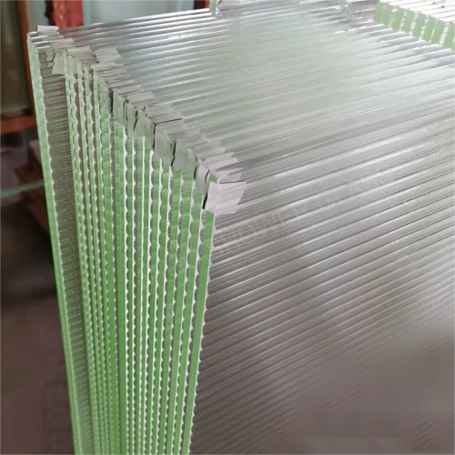 fluted shower glass