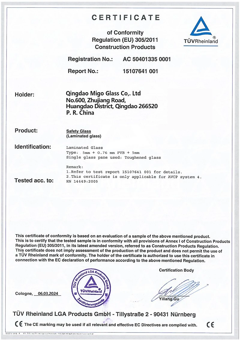 MIGO TUV Certificate MIGO TUV Certificate