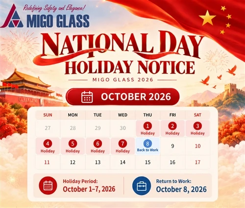 MIGO Glass 2026 China National Day Holiday Notification