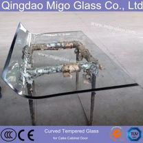 Ecran de mătase de 10 mm Sticlă îndoită la cald pentru vitrină pentru tort