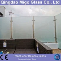 Sticlă de balustradă mată